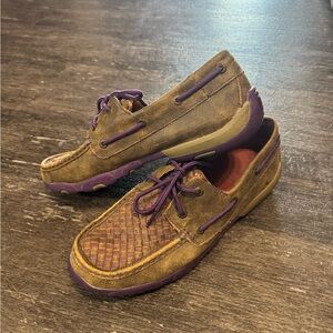Twisted X Purple and Brown Women's Shoes